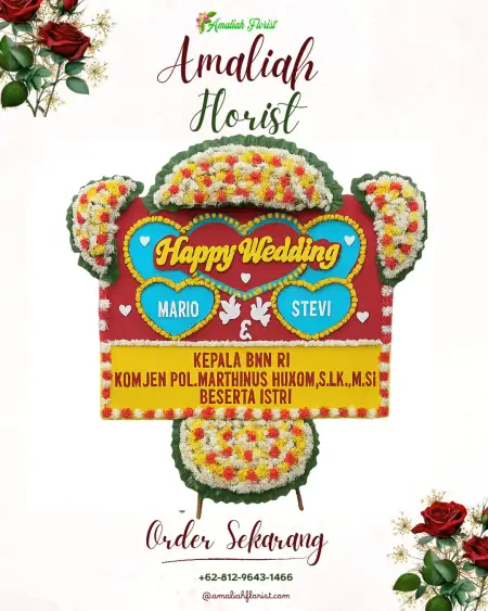 Papan Bunga Pernikahan Bangunreja